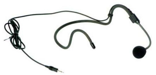 Behind-the-Head Microphone for Listen Portable Display Transmitter